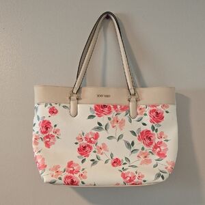 Nine West Pink and Cream Floral Tote